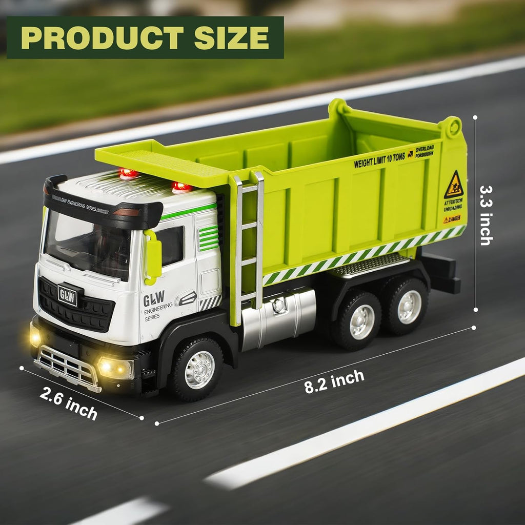 GoxyCraft Construction Dump Truck Toy, 1:40 Model with Lights & Sounds
